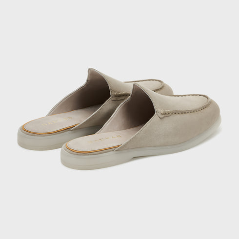 Nagra Mule | Stone Suede